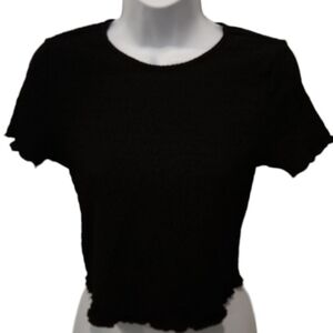 Smocked Ruffle Bodycon Crop Top